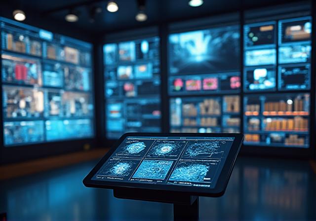 Warehouse security monitoring station with digital interfaces